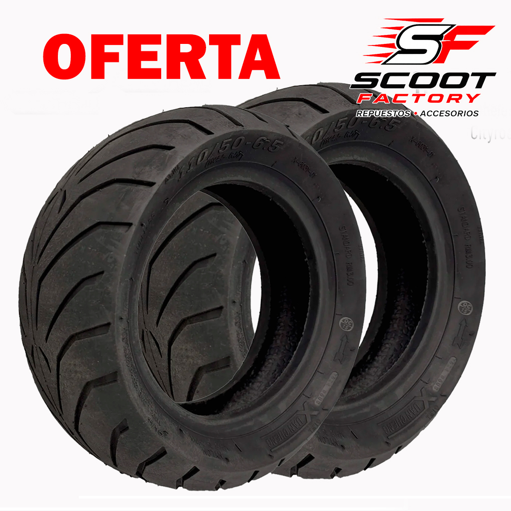 x2 Rueda Cubierta 110/50-6,5 Tubeless