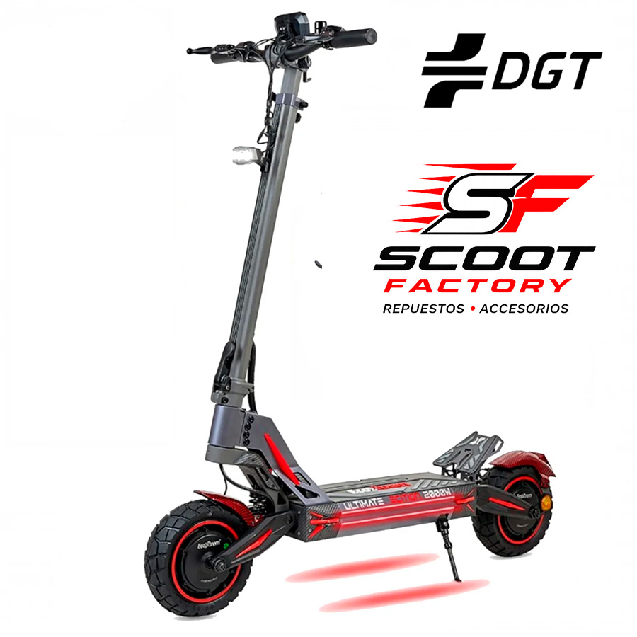 Patinete Eléctrico Ecoxtrem M41 Tank Dual (Frenos hidráulicos) ROJO + MATRICULA GRATIS