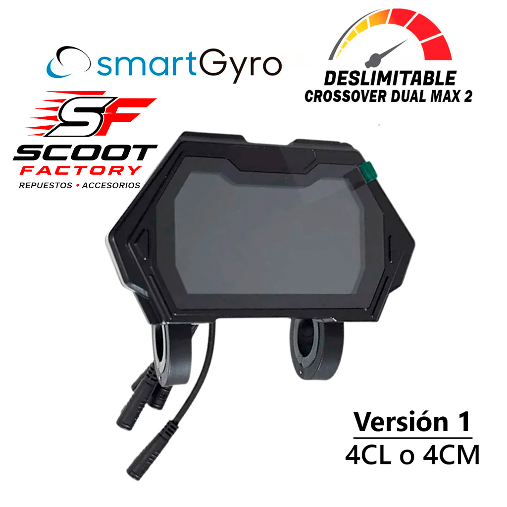 Display Smartgyro Crossover DUAL MAX 2 – (Deslimitado 40Km/h) – Versión V1 (Referencia 4CL o 4CM)