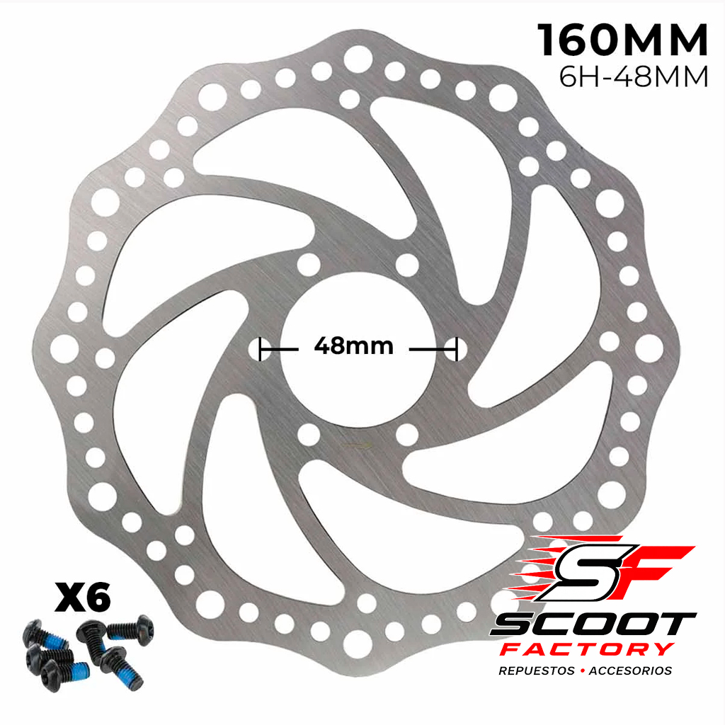 PACK 2 Discos de freno 160mm – Dentado (6H -48MM)