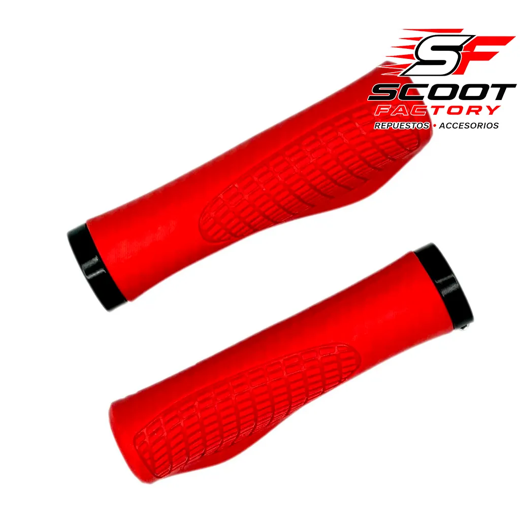 Puño genérico para patinete Rojo (diseño ergonómico)